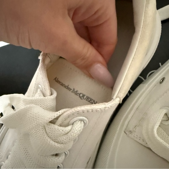 Alexander McQueen Deck Plimsoll Canvas & Suede Sneakers white - Picture 6 of 11